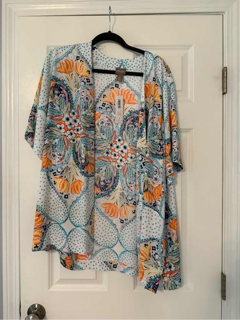 NWT Chico's | Floral Open Kimono Style Cover | Size 2